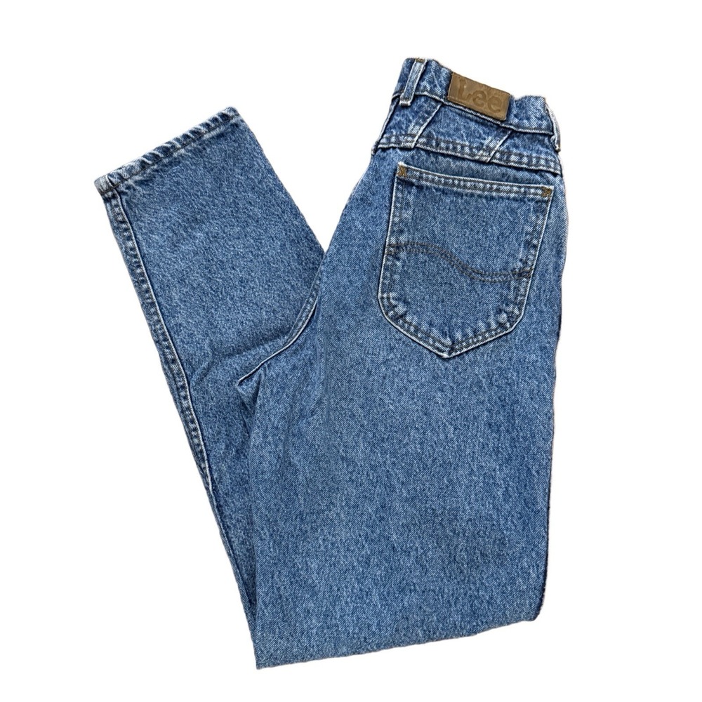 Vintage Lee Womens Acid Wash Stonewash High Waist 80's 90's Mom Jeans Size 7M